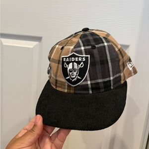 New Era Las Vegas Raiders Retro Crown Plaid Adjustable Strap Back Hat OSFM New